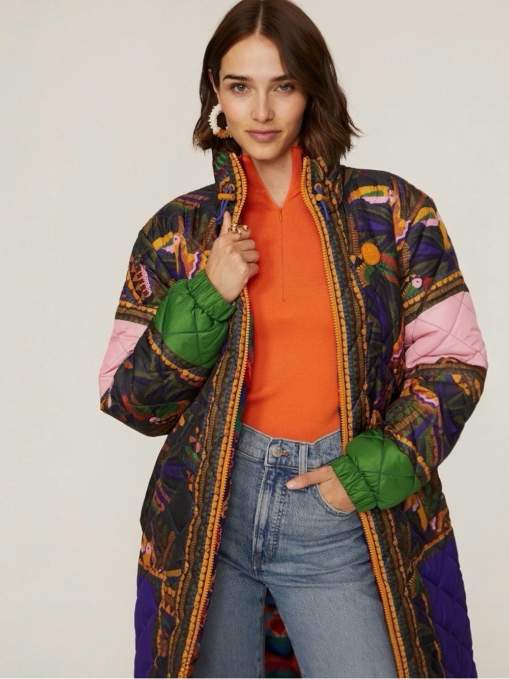 Farm Rio Reversible Puffer Coat - Picture 2 of 2